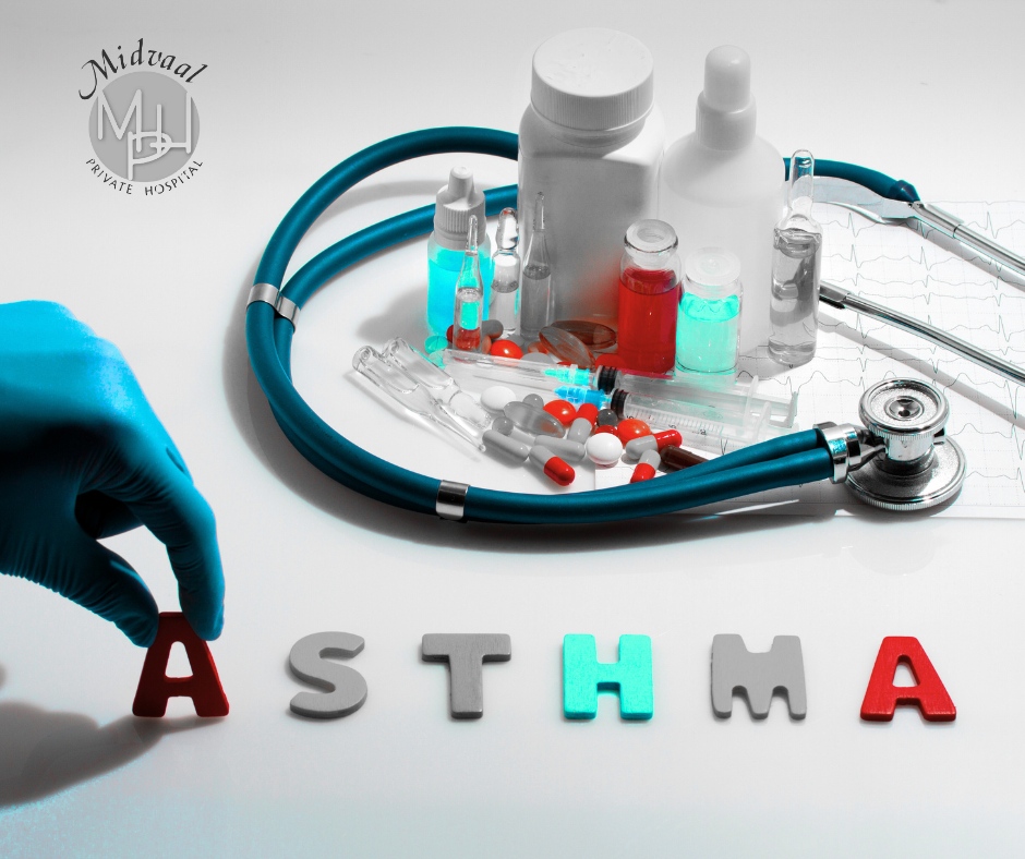 Inhaler on bedside table – “Asthma medication for winter use